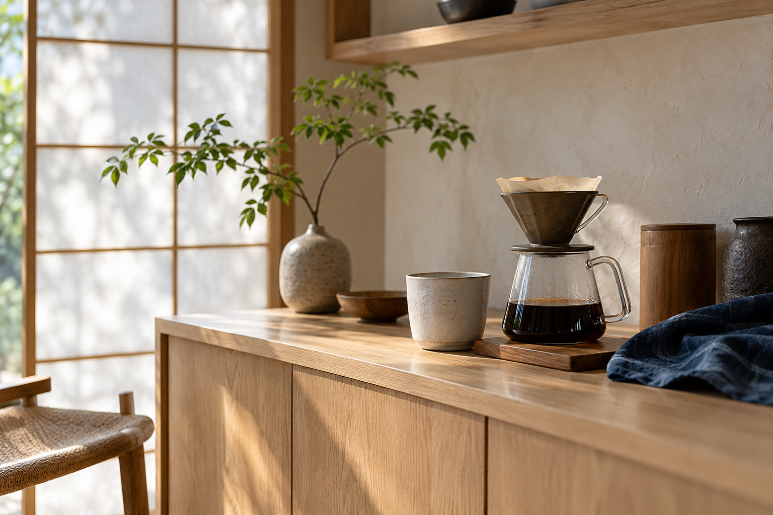 Japanese-inspired editorial setting